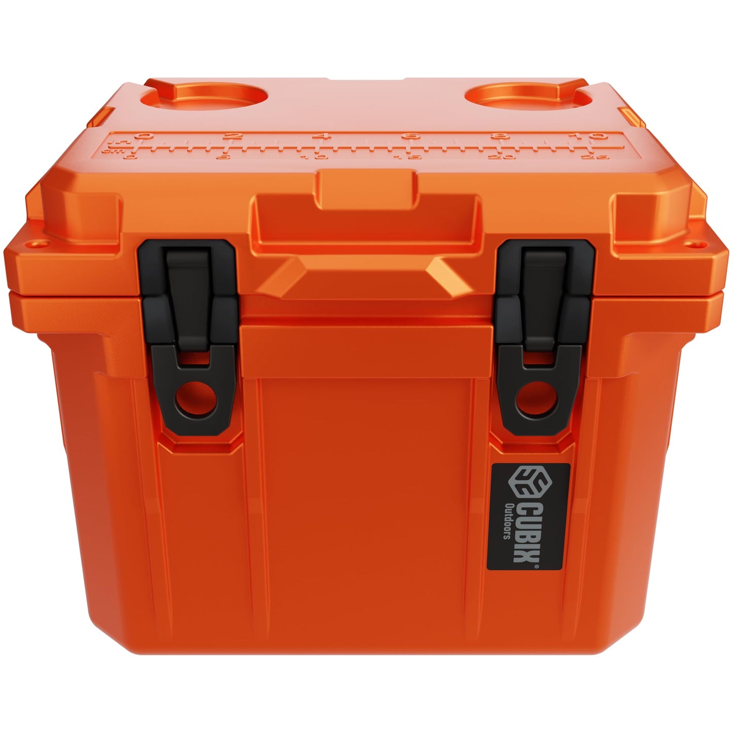 Cubix Outdoors QuadraX 10QT Rotomolded Cooler – Hard Cooler & Job Site Lunch Box | 72-Hour Ice Retention | Camping, Fishing, Hunting & Tailgating | Limited Ember Orange