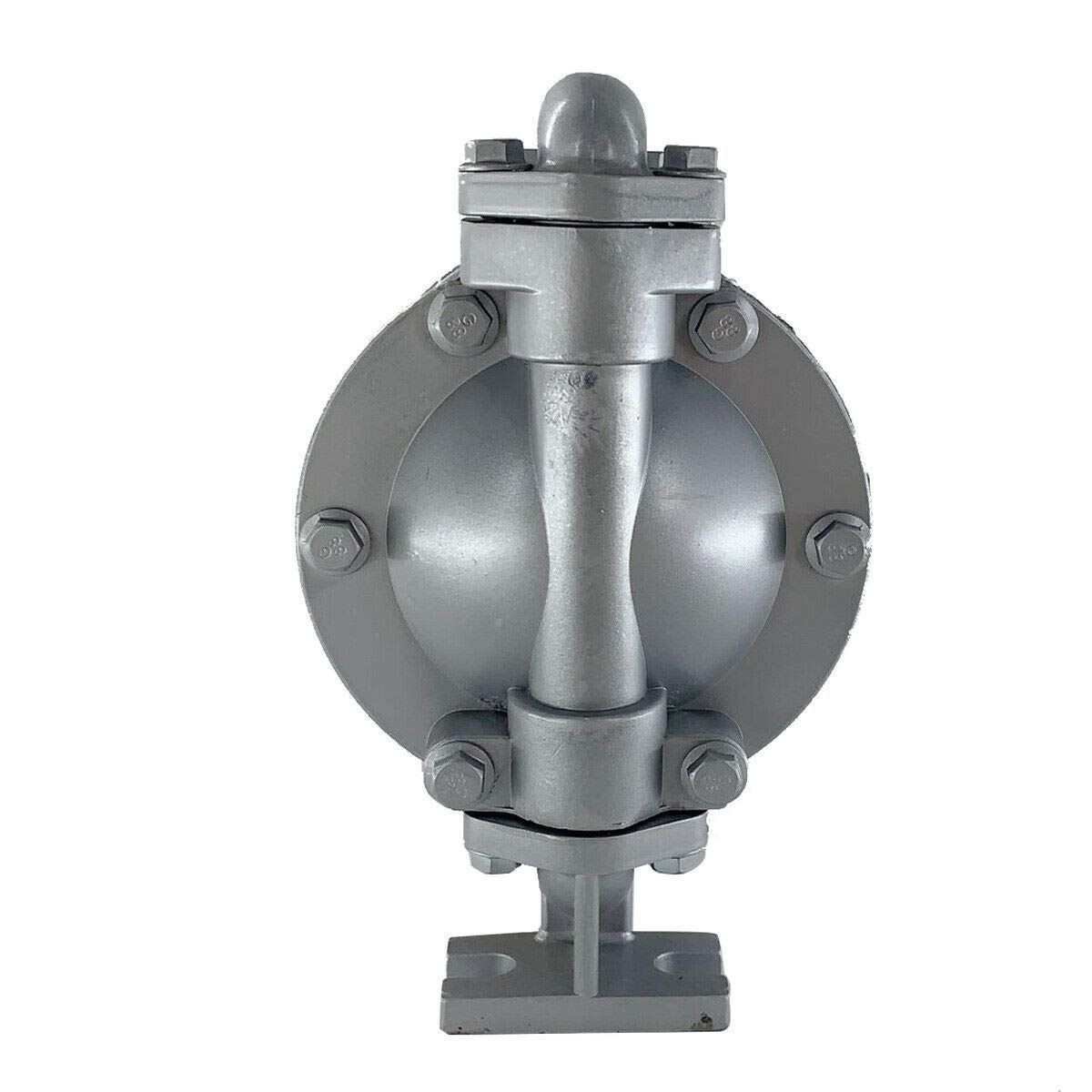 TABODD 12GPM Air-Operated Double Diaphragm Pump 115 PSI, Aluminum Alloy Dual Diaphragm Air Pump for Chemical Indutrial Liquid Low Viscosity Petroleum Fluids, 1/2" Inlet & Outlet