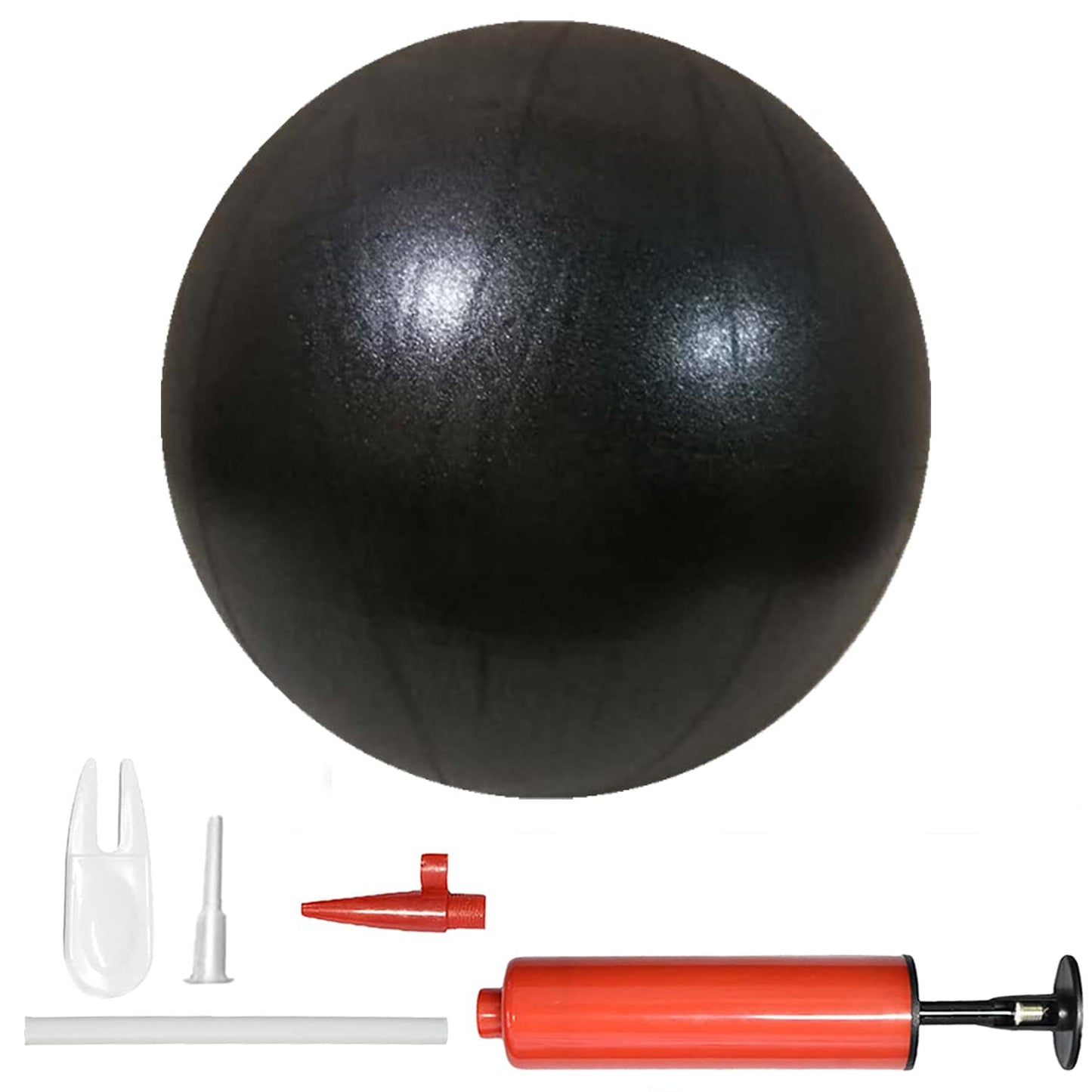 BAIMAN Mini Pilates Exercise Yoga Ball, 6 Inch Small Inflatable Exercise Yoga Ball,Core Training and Physical Therapy Equipment, with Pump(Black,6 Inch)