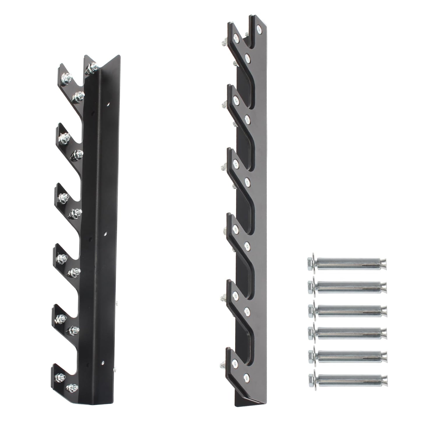 Wall Mounted Barbell Holder for 6 Bars – Heavy Duty 400LB Capacity Horizontal Storage Rack with Protective UHMW Liner | Easy Installation with Included Hardware | for Home Gym & Garage Organization