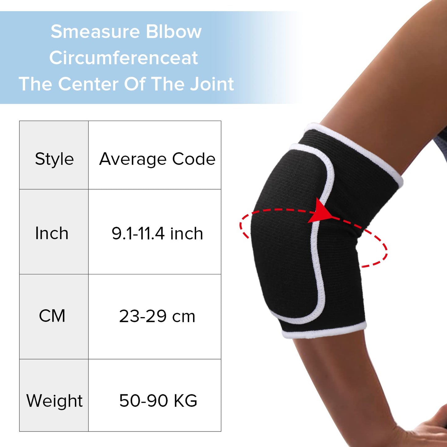 WLLHYF Pair of Elbow Pads with Thicken Sponge Padding Breathable Elbow Wraps Arm Brace Support Fitness Tendonitis Support Strap for Kids Child Girls Boys Teens Men and Women