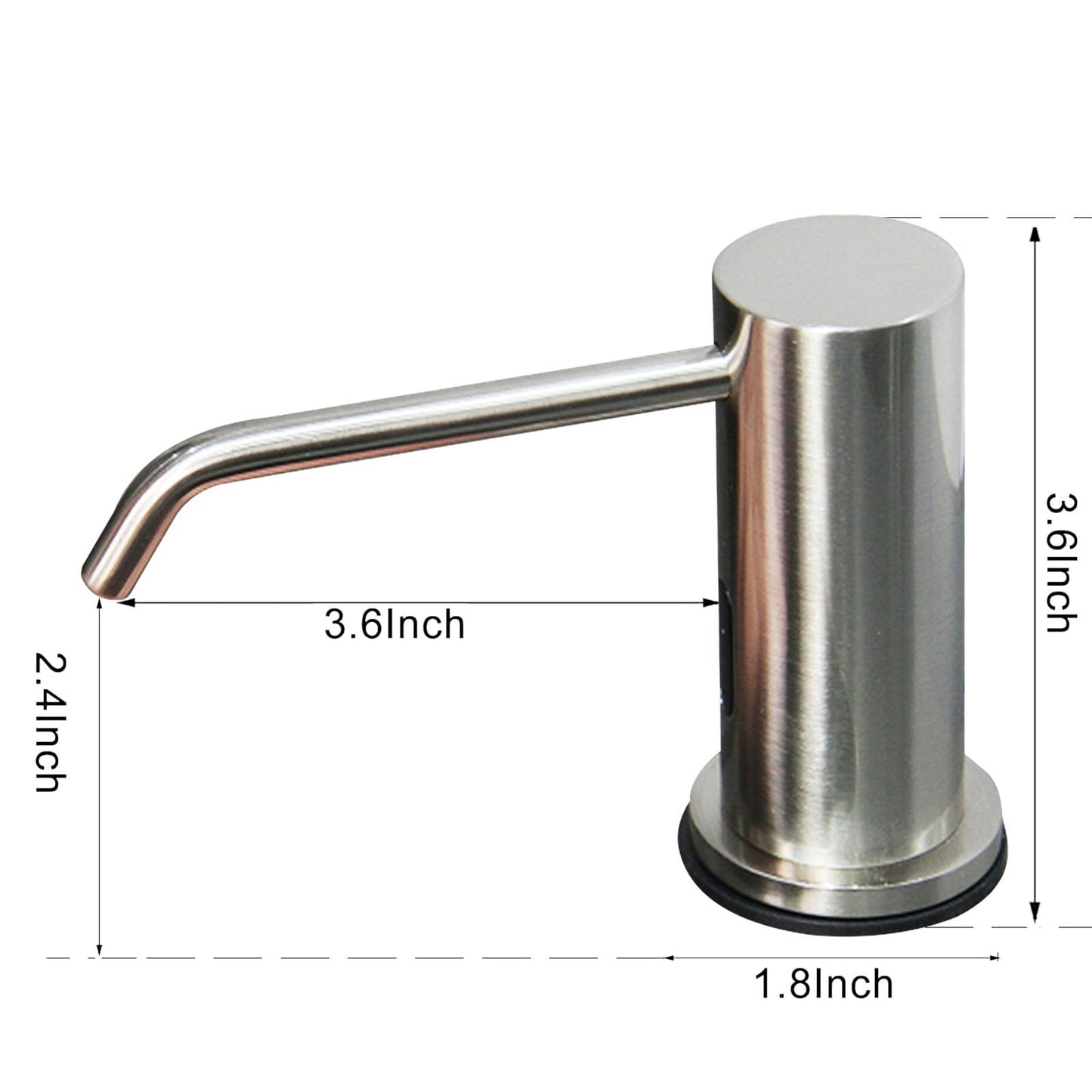 EXVEST Automatic Touchless Soap Dispenser for Kitchen Sink, Brushed Nickel, High Capacity, Durable Material, Multiple Power Supply Modes, Versatile Use, Liquid Soap, Shampoo, Hand Sanitizer