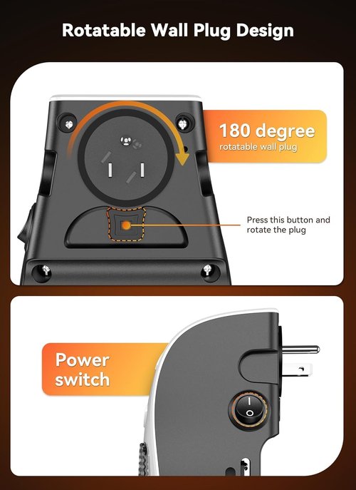 Brightown Wall Plug In Heater 450W, Portable Outlet Heater with Remote, Clear LED Display, Small Wall Heaters for Indoor Use with Adjustable Thermostat and 12H Timer for Bathroom Room Office, 2 Pack