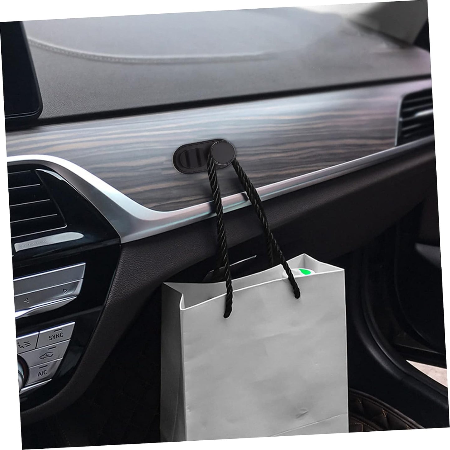 MERRYHAPY Car Mounted Cable Holders Versatile Storage Clip for Data Cables Keys and Trash Bags Compact Adhesive