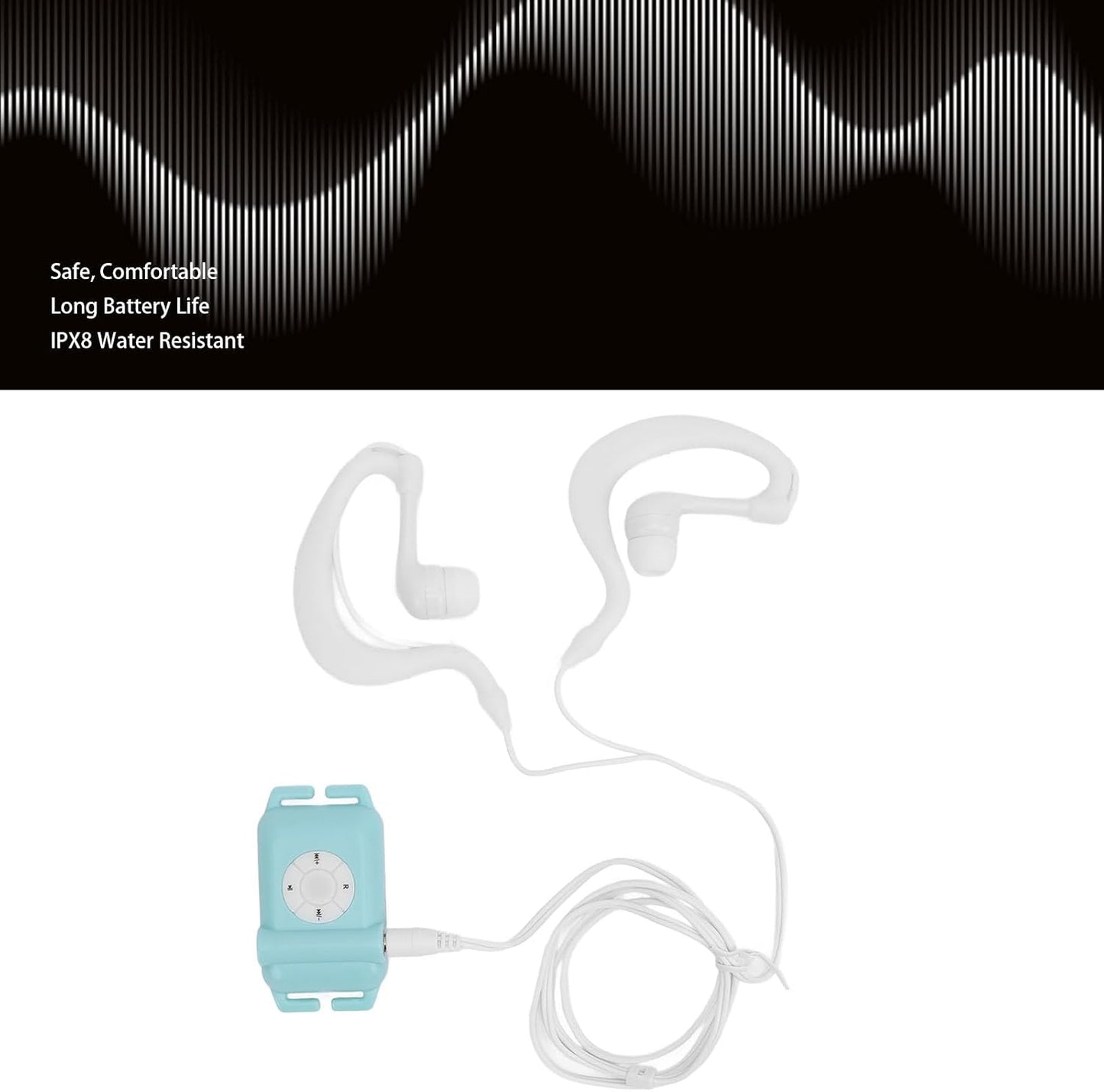 Zopsc MP3 8GB, Swimming MP3 Player with Headphones, Waterproof, for and Running, Supports and WMA Music Playback