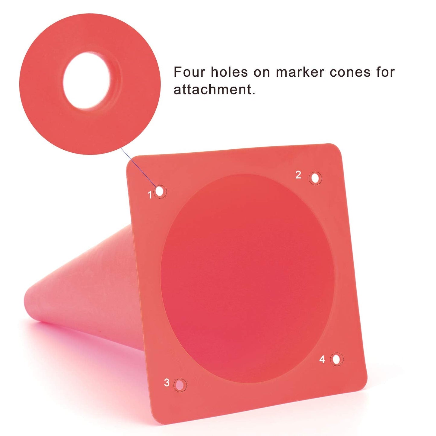 Fragraim 12 Inch Red Traffic Training Cones, Plastic Safety Parking Cones, Agility Field Marker Cones for Soccer Basketball Football Drills Training, Outdoor Sport Activity & Festive Events - 12 Pack