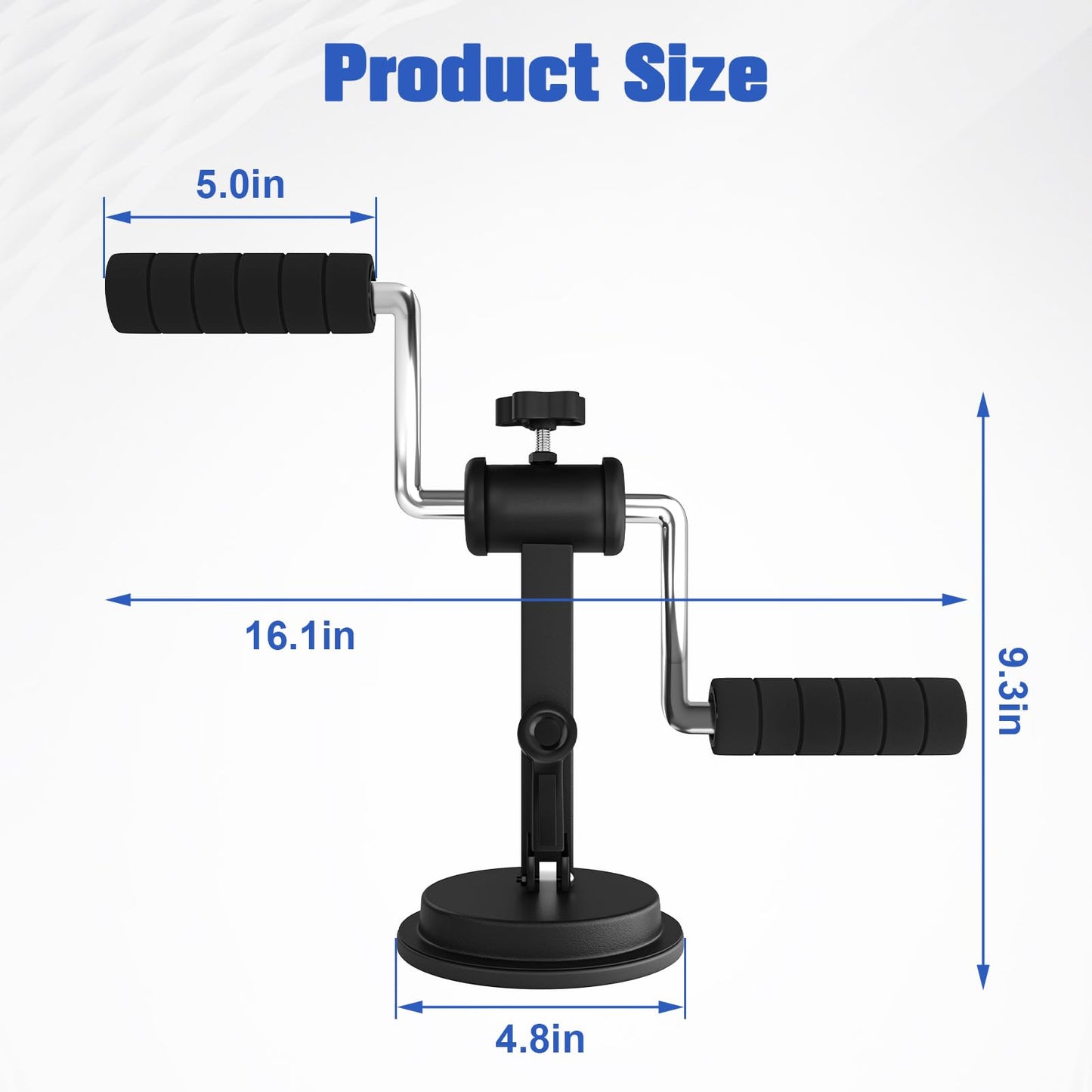 Arm Bike for Rehabilitation Exercise for the Elderly, Physical Therapy Equipment, Designed for Arm and Shoulder, Adjustable Resistance, Industrial Suction Cup Fixation, Black, Home Use
