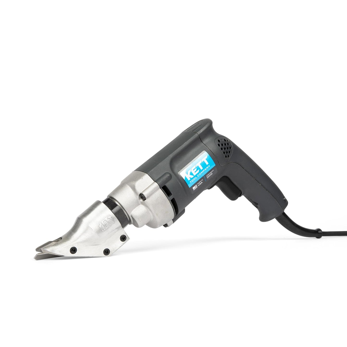 Kett KD-400 18-Gauge Double Cut Shear, 2500 RPM, A-2 steel blades, Metal Cutter Tool, Electric Shears, For Metal Fabricators, Automotive, HVAC