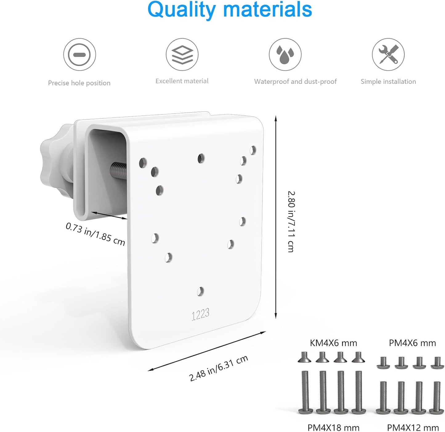 Koroao RBX-S73 2K Gutter Mount Compatible with SEHMUA Solar Security Camera, for SEHMUA Solar Security Cameras Wireless