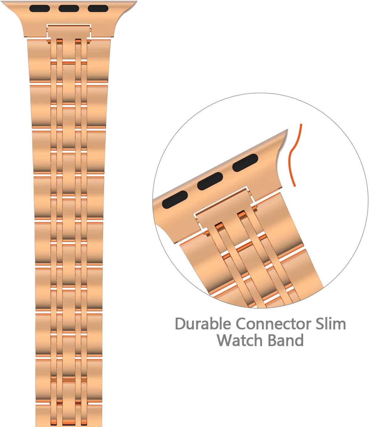 38mm 40mm 41mm 42mm 44mm 45mm 7/6/5/4/3/2/1 CTYBB Compatible with Apple Watch Band for Women, Rhinestone Metal Jewelry