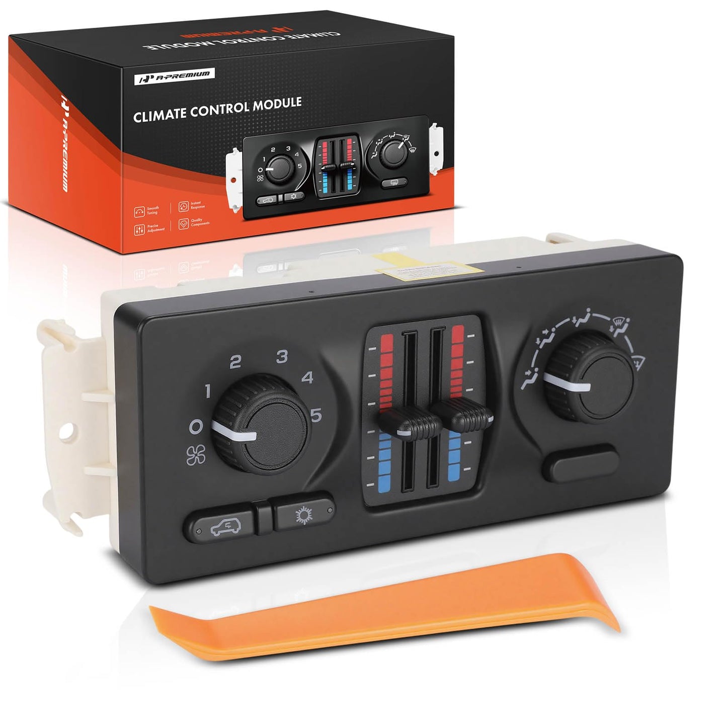 A-Premium Manual Climate Control Module A/C& Heater Control Panel Compatible with Chevrolet, GMC & Cadillac - 2003-2006 Silverado, Sierra, Avalanche, Tahoe, Yukon, Suburban - w/o Rear Window Defogger