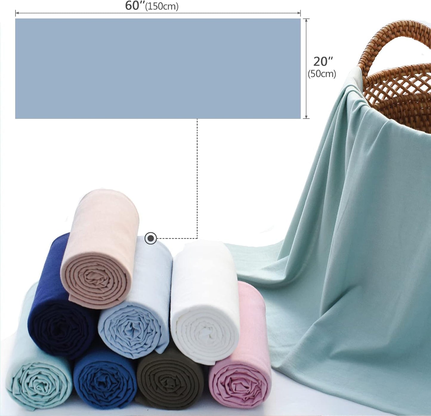 Sage & Blue Wrap Blanket for Newborn Photography - Baby Props for Boys & Girls