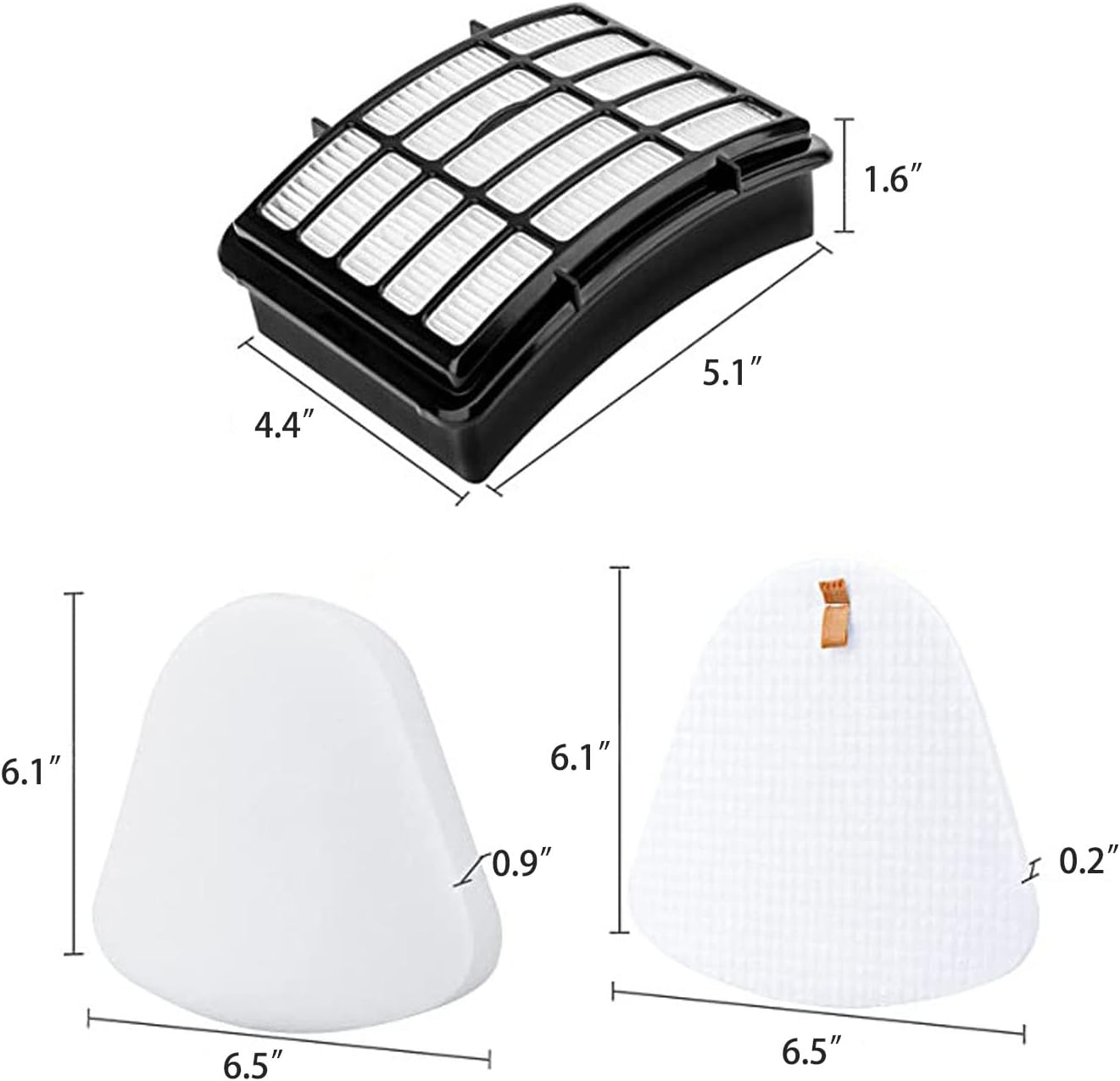 Shark HEPA & Foam Filters - 2 HEPA + 4 Foam & Felt Filters for CU510/CU512 Lift-Away XL Vacuum
