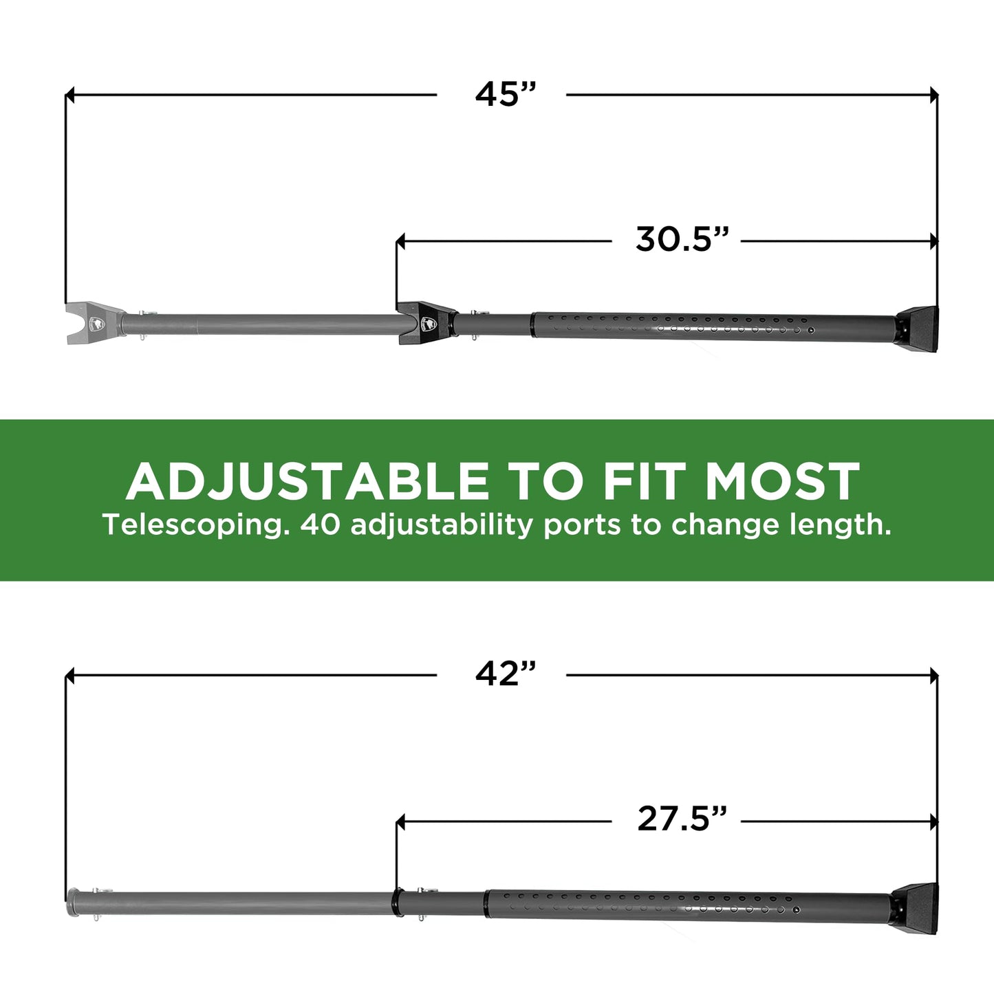 Sliding Door Security Bar, Door Jammer 2-in-1 Adjustable, Door Stoppers Security – 40 Different Adjustments, by Guard Dog Security