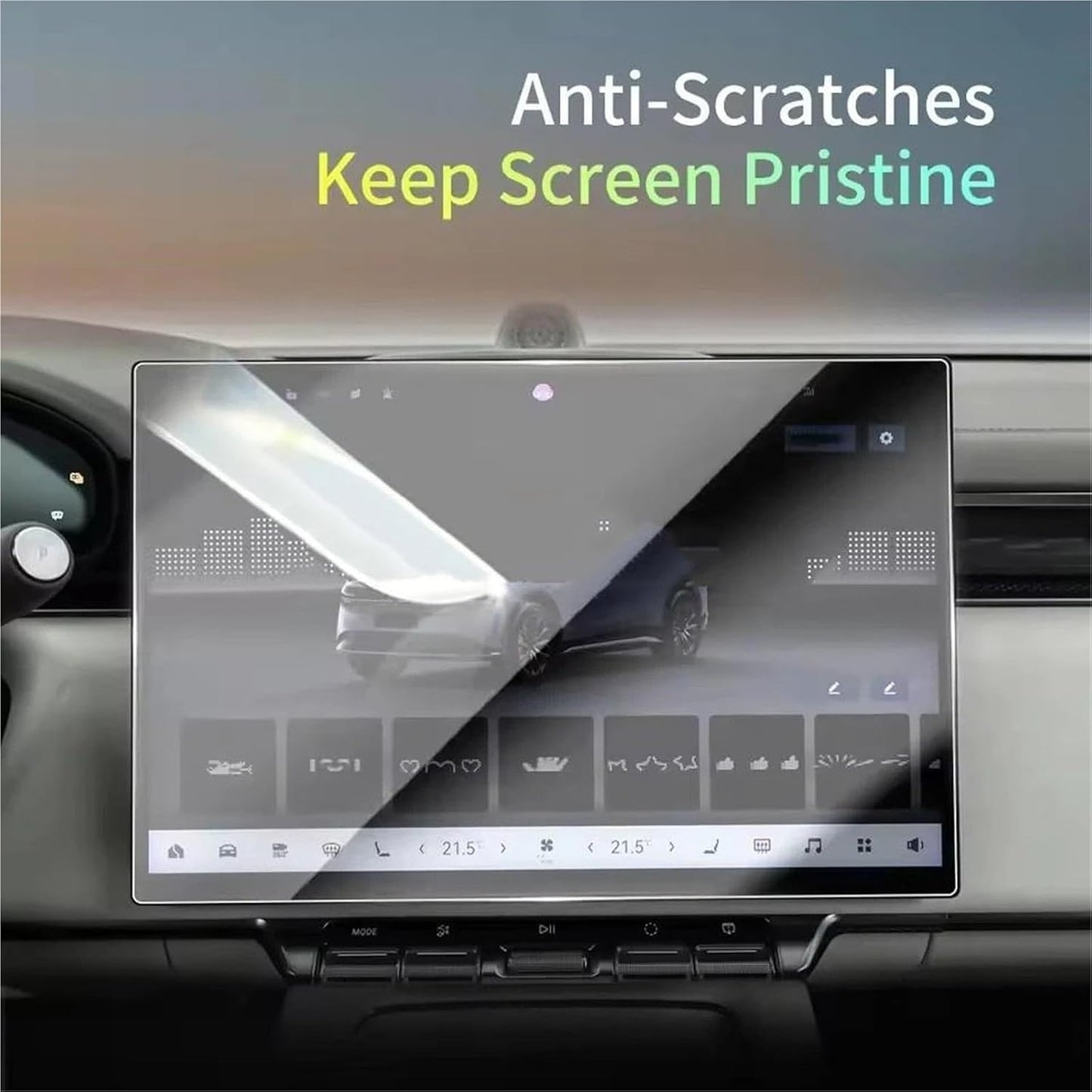 Generic 7X 2025 Transparent Screen Protector For ZEEKR Car Infotainment Radio GPS Navigation Instrument Tempered Glass