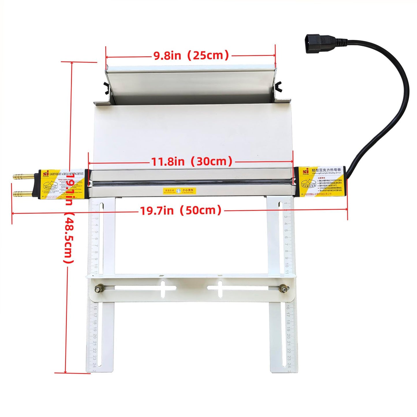 BOZHENYULEI 12"(300mm) Plastic Acrylic Bending Machine, 110v Acrylic Heat Bending Machine with Bracket Angle Adjustment PVC Bender, Acrylic PVC Bending Machine Glassiness Bender 1mm-6mm Thickness