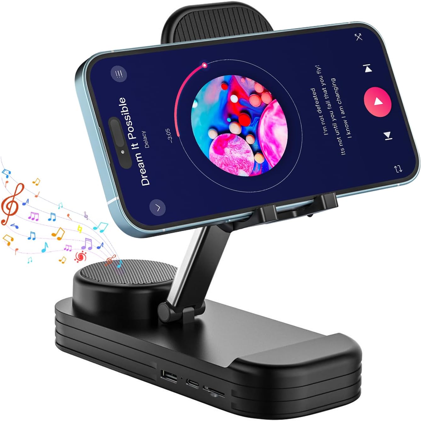 LBSC Wireless Bluetooth Speaker with Phone Stand, Cool Gadgets for Men, Birthday Gifts for Teen Boys, Portable Mobile