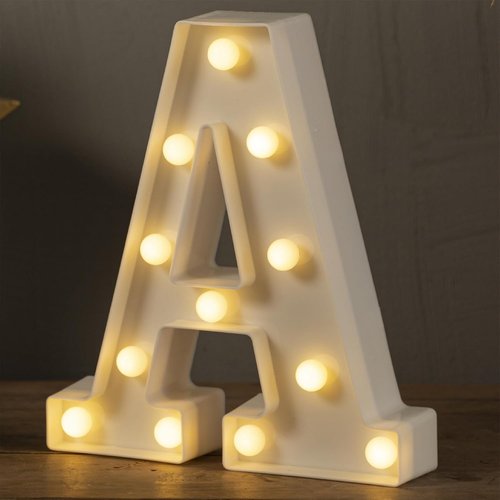 HXWEIYE LED Marquee Light Up Letters - 26 Alphabet & 10 Number Sign for Parties & Decor | Warm White