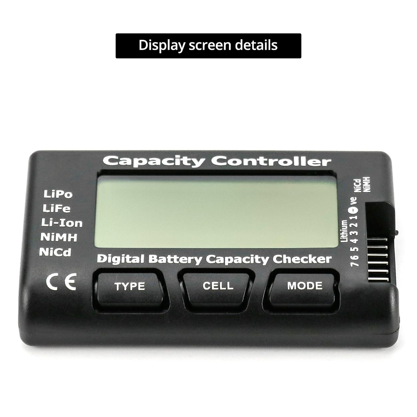 27S 2 Pack, QWORK RC Battery Capacity Checker LiPo Liion NiMH MultiMode Voltage Display for Drone, RC Car & Airplane