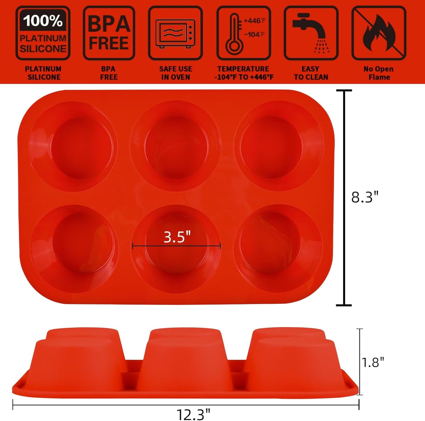 Wilton Muffin Pan Set - 12 Regular Size & 6 Giant Muffin Cups for Perfect Baking