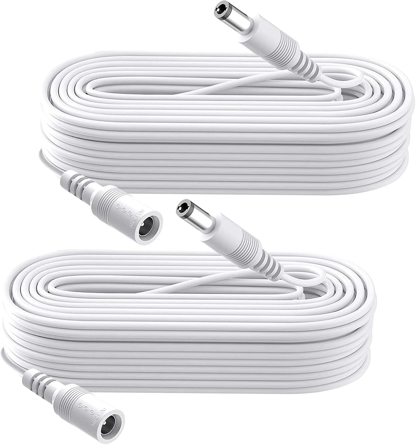 Security-01 33FT 10M 5.5mm 2.1mm, 12V/24VPower (Pack 2) DC Power Extension Cable x Extension Cord for CCTV Security