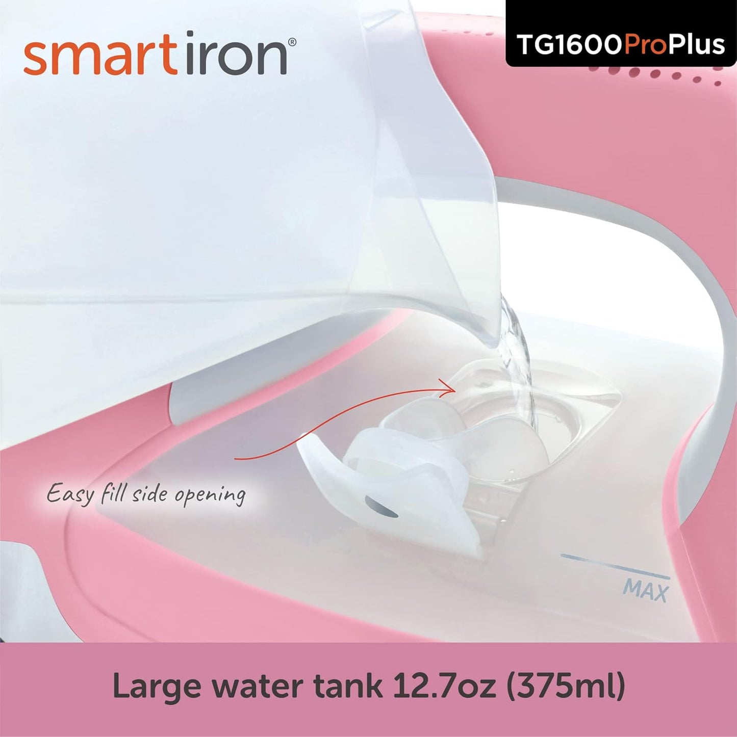 Oliso TG1600 ProPlus Smart Iron - 1800 Watt Steam Iron with Auto-Lift & Diamond Ceramic-Flow Soleplate | Rosé