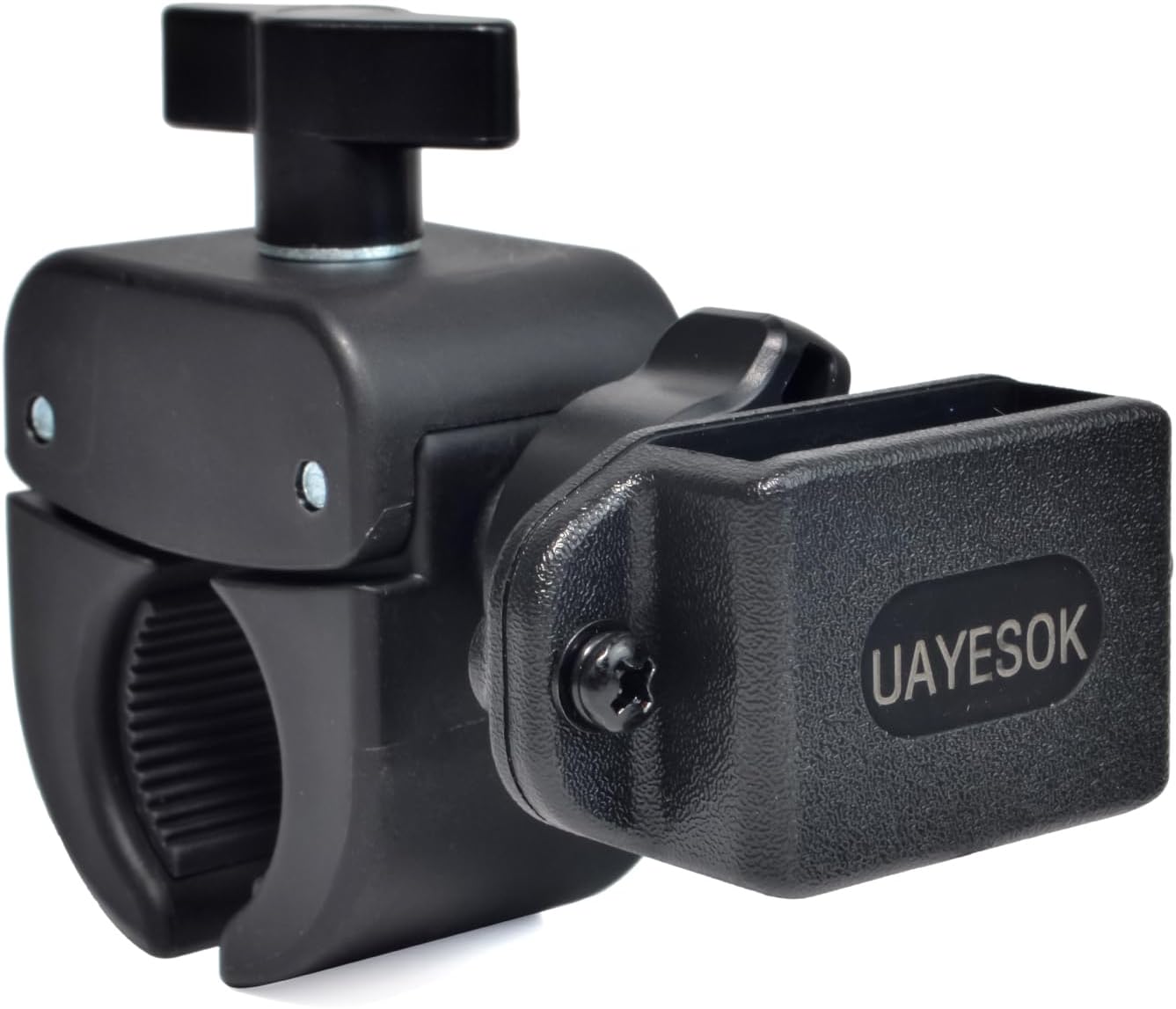 UAYESOK Bicycle/Motorcycle Walkie-Talkie Handlebar Mount, Vehicle Grab Rail Clamp Radio Holder for HT, Scanner, Speaker