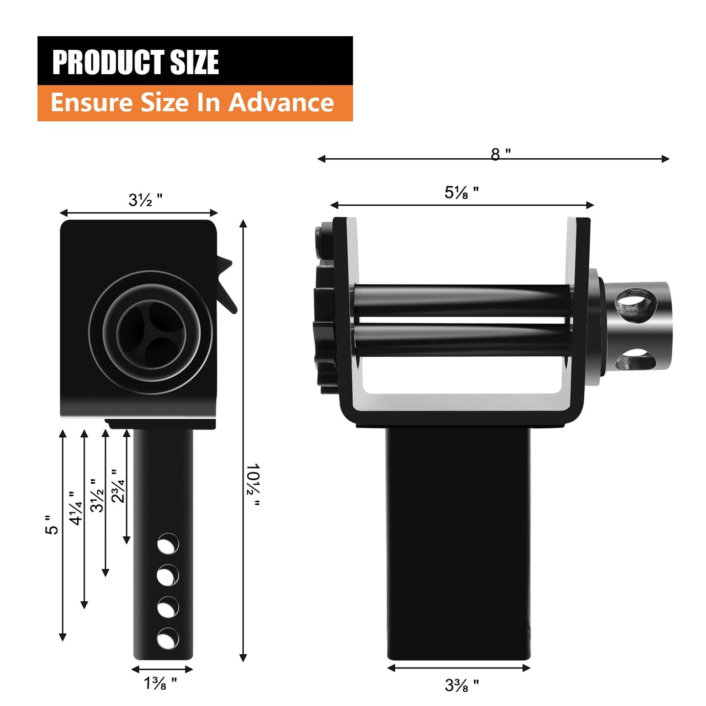 SALUINOKI 4 Pack Trailer Stake Pocket Winch Flatbed, Capacity 16,200 lbs Utility Flatbed Accessories, Compatible with 4 inch Flatbed Winch Straps for 2x4 Stake Pockets