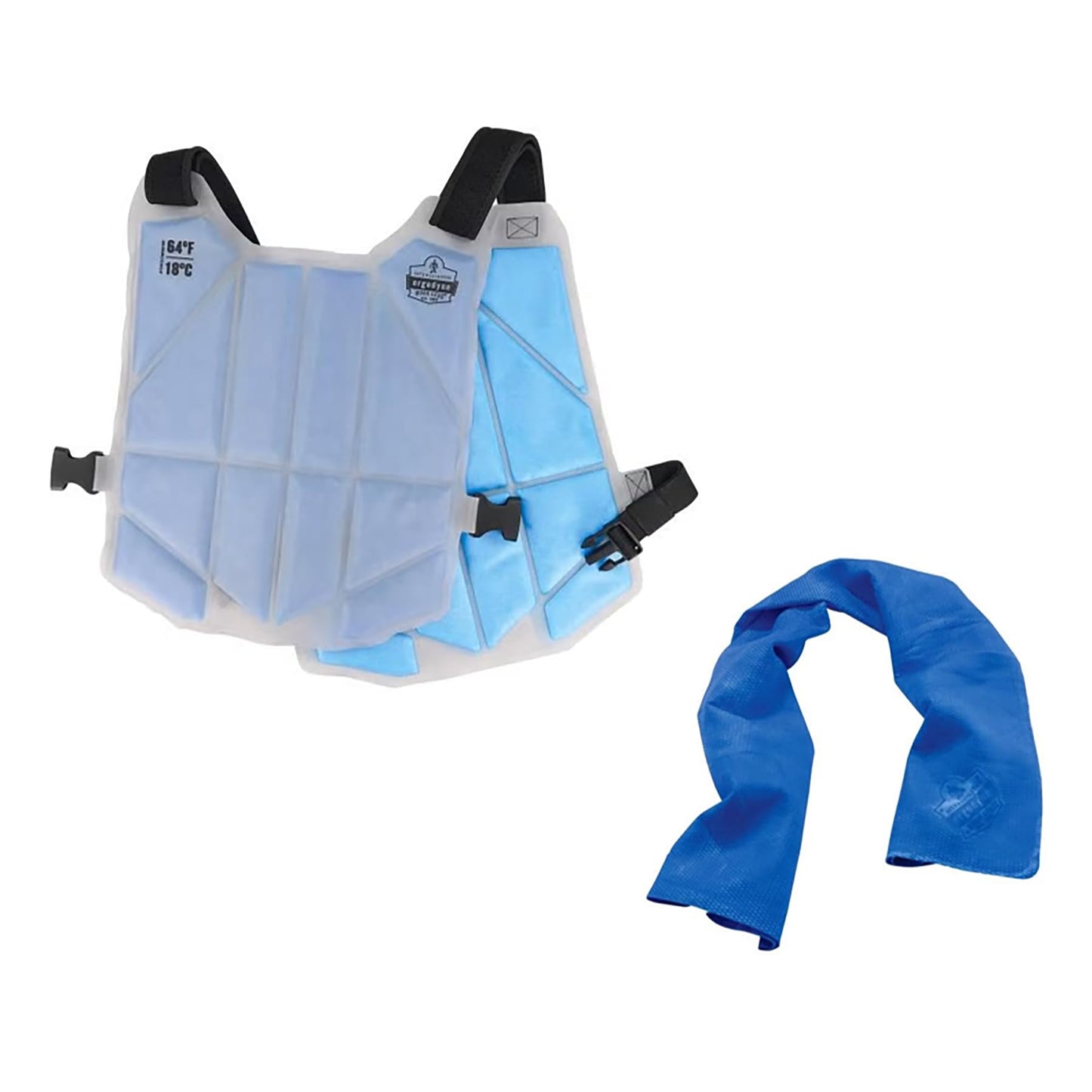 Ergodyne 6210 Phase Change Lightweight Cooling Ice Vest, Cooling Relief for All Environments, Cooling Towel Included