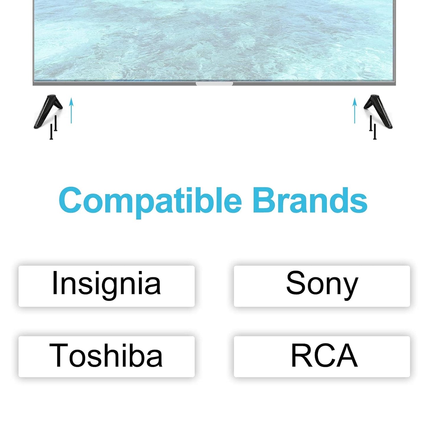 Maozhren Universal TV Stand Screws and Washers Kit for Insignia Sony Toshiba RCA Roku TV Mount Legs, Includes Washers