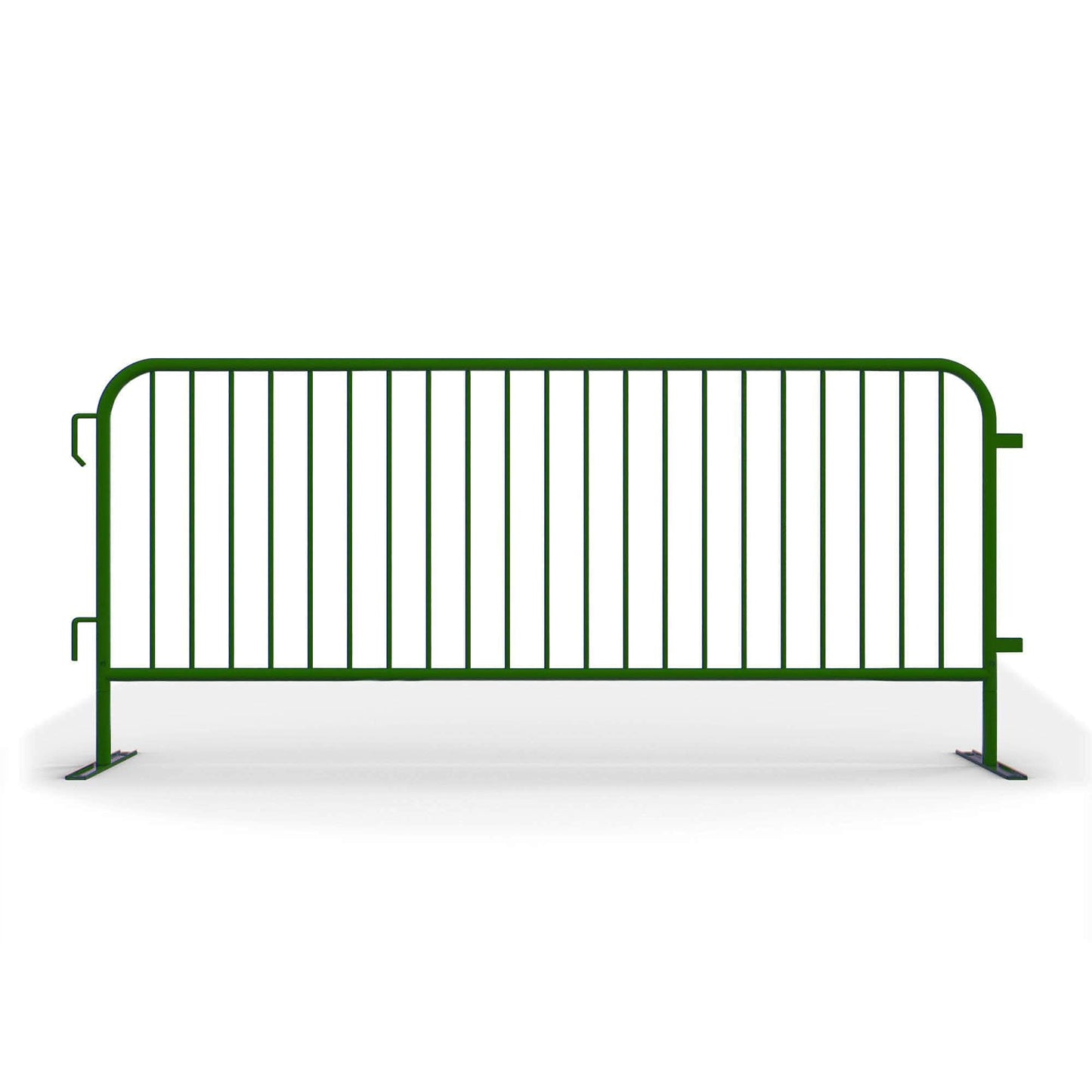Angry Bull Barricades Heavy Duty Crowd Control Metal Interlocking Barricade with Flat No-Trip Feet - 8.5 Foot (Green) (10)
