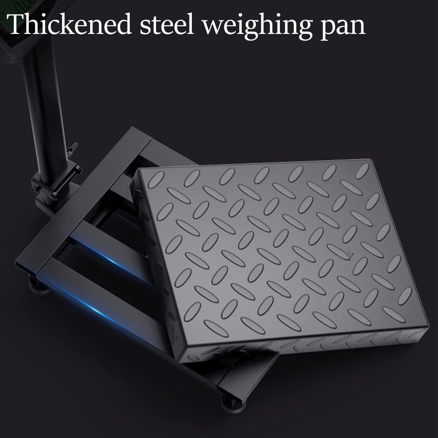 CXWAWSZ 660LB Industrial Digital Floor Scale with Removable Guardrail – Heavy Duty Platform Scale, LB/KG Conversion, for Postal, Luggage, Shipping & Mailing