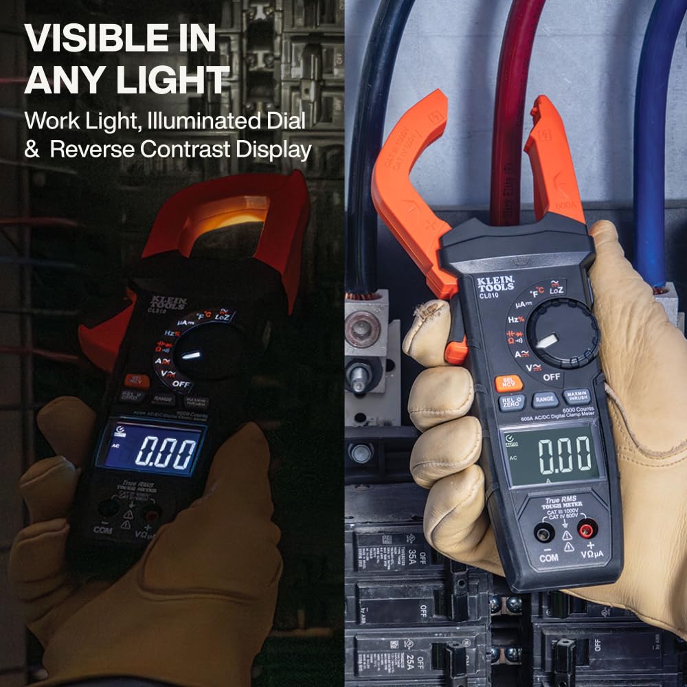 Klein Tools 80195 Digital Multimeter and Clamp Meter Kit, Auto-Ranging TRMS Voltage Tester, 1000V AC/DC, Magnetic Hanger, Professional Test Kit