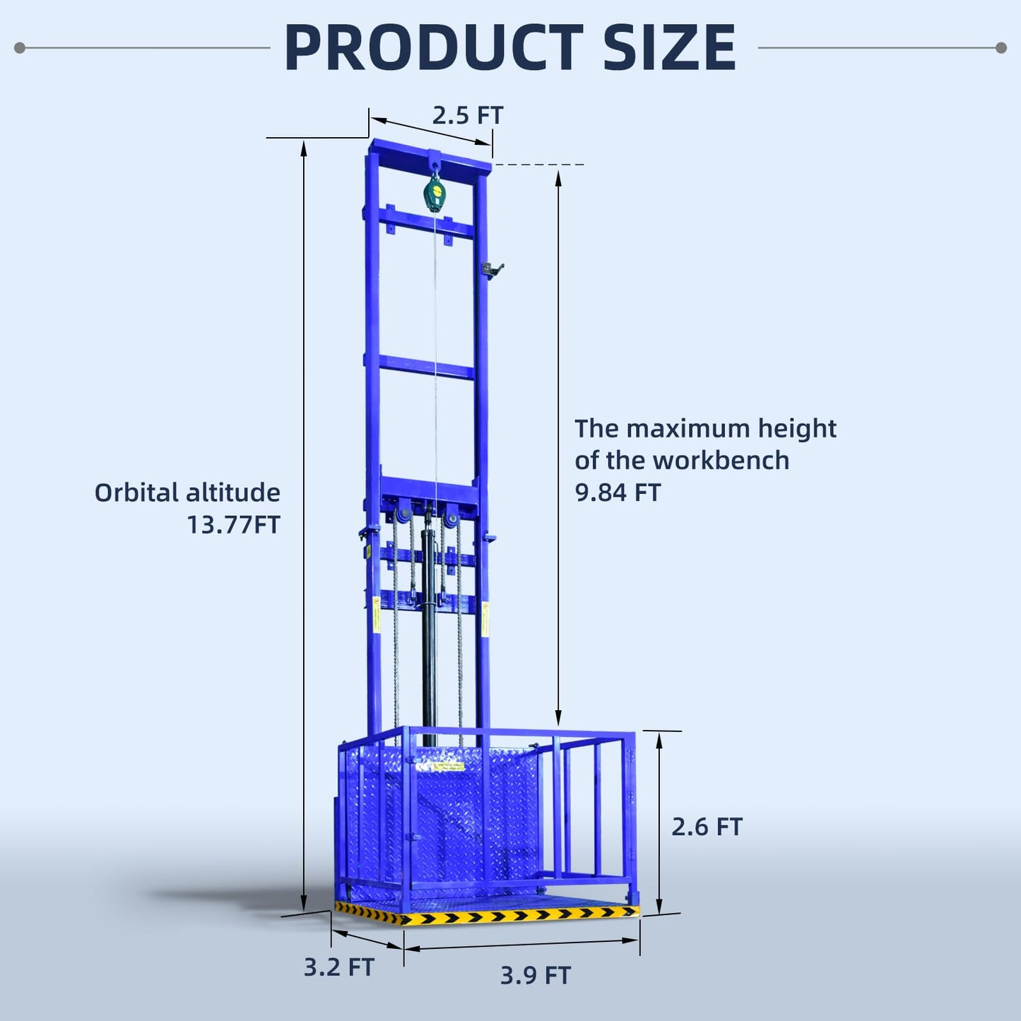 Home Elevator Lift System Dumbwaiter Elevator 2200lbs/1ton Electric Hydraulic Lift Platform Table, 9.8 Ft Wall Mounted Freight Elevator for Home Factory Warehouse