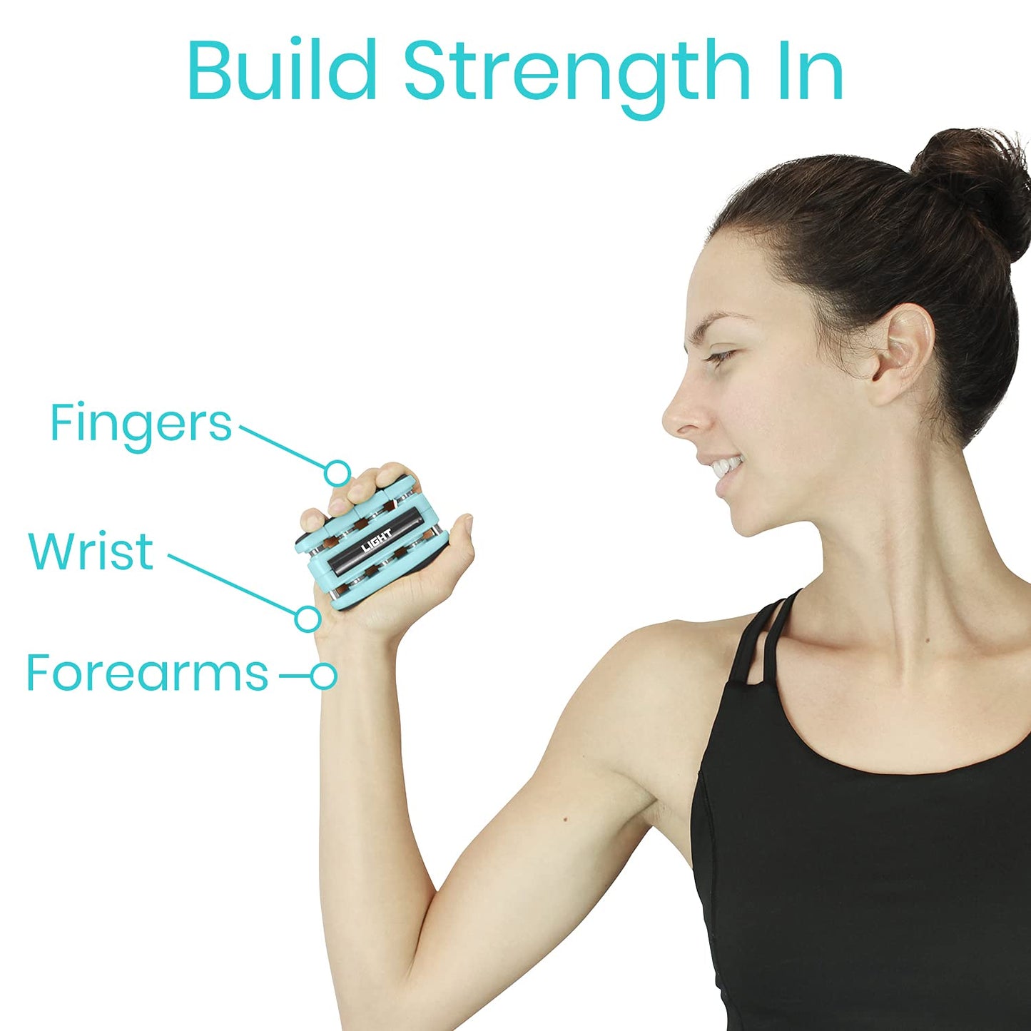 Finger Strengthener by Vive (3 Pack) Hand Grip Equipment for Guitar, Musicians, Rock Climbing & Therapy - Gripper with Exercise Guide for Strengthening Muscles