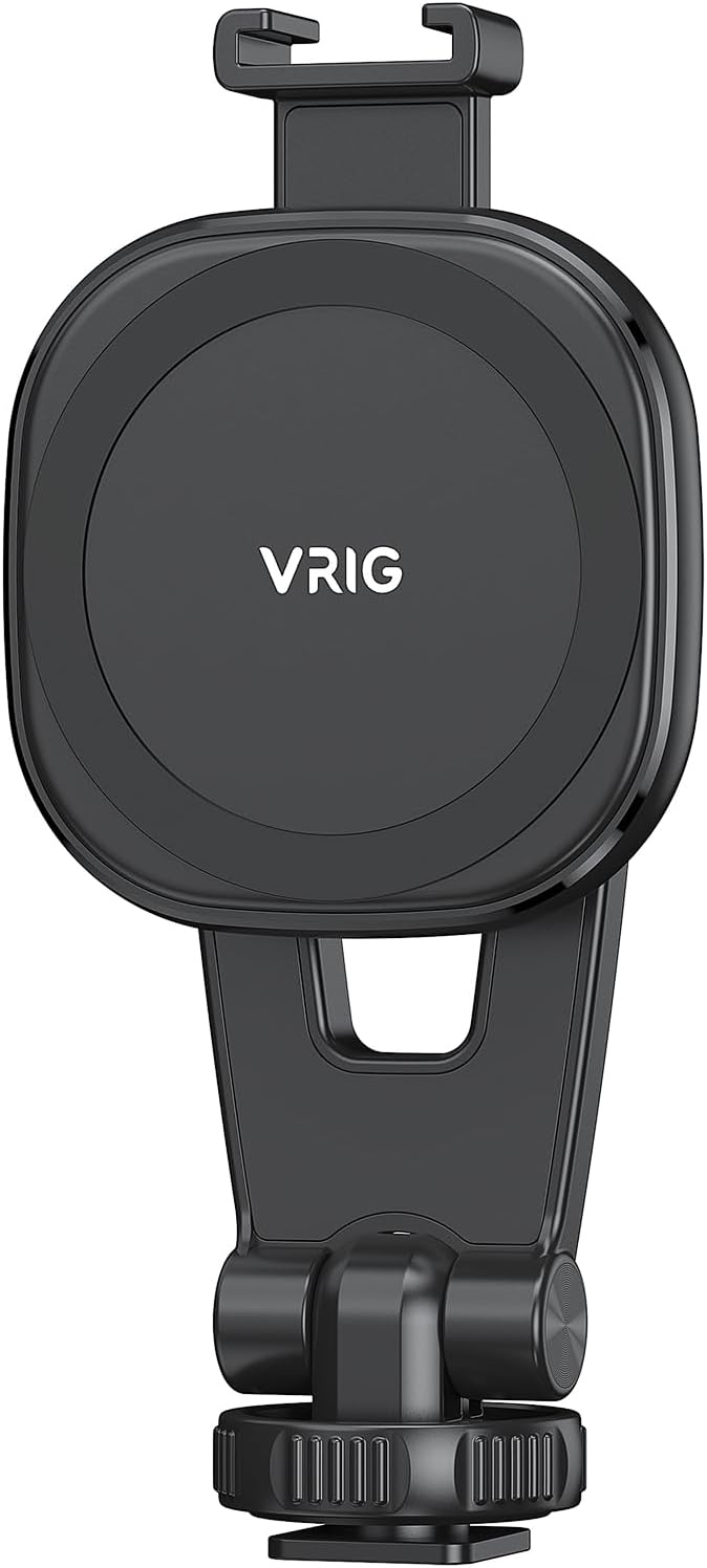 VRIG MG-03 16 15 14 13 12 360 Magnetic Phone Tripod Mount, Tripod Mount for Magsafe Cold Shoe for iPhone Series
