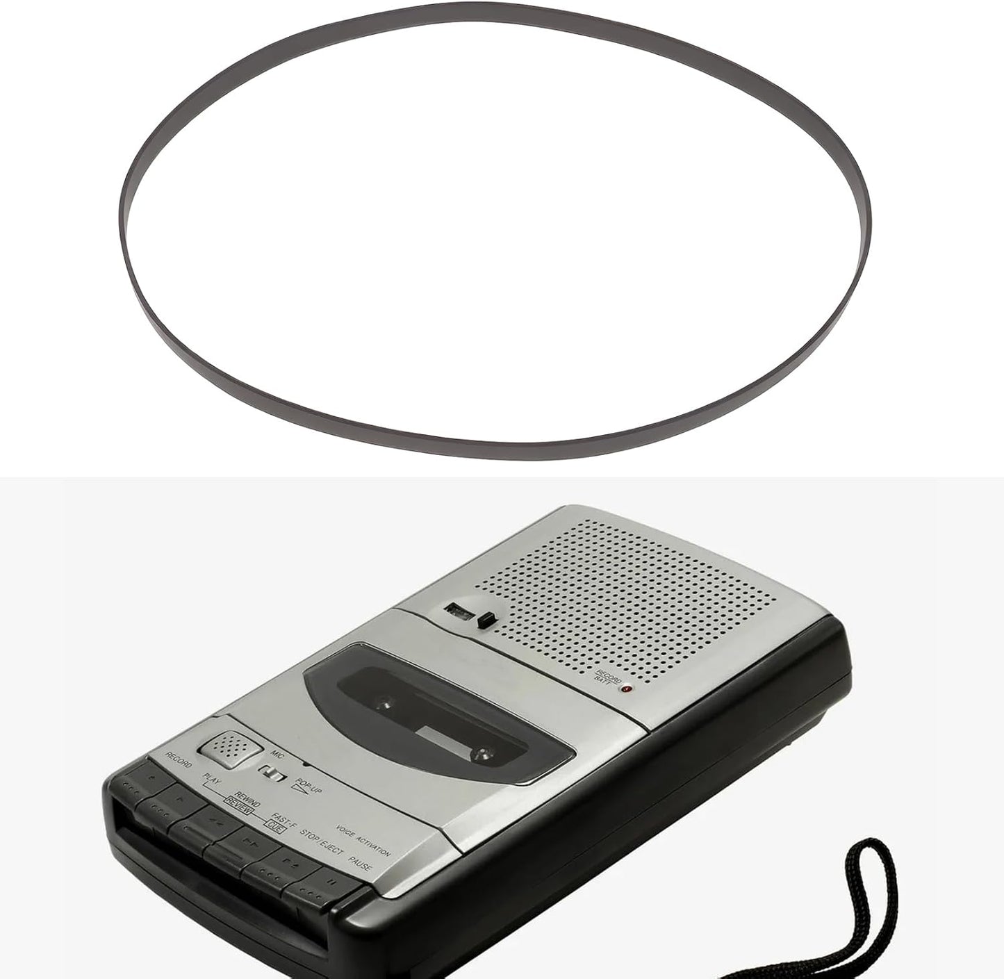 SG Store 4Pcs 4mm 0.6mm 66mm Cassette Recorder Flat Drive Belt Width Thick Diameter for DVD CD LD Recorders Walkmans