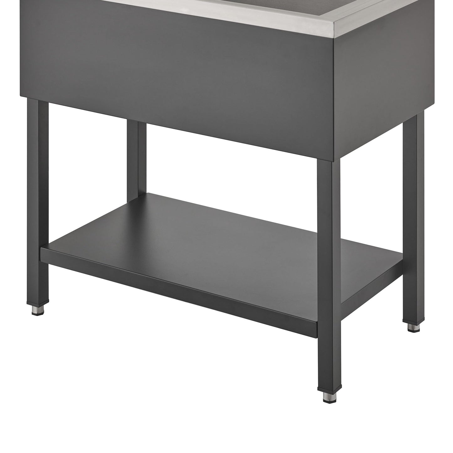 NEAT by TRINITY Stainless Steel Utility Sink, Oversized Freestanding Single Bowl Utility Sink with Pull-Out Faucet, for Garage, Laundry Room, Shop, NSF Certified, 36"W x 20"D x 50"H, Black