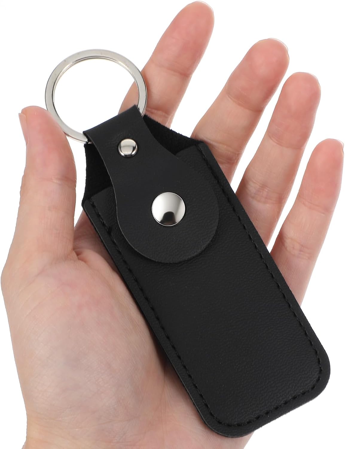 Sorcristy 5PCS USB Drive Holders PU Leather Flash Drive Case Black Portable Small Storage Cases Leather Cover
