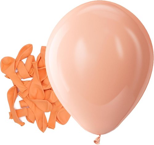 Bezente Pastel Orange Latex Balloons - 150 Pack of 5-Inch Matte Light Orange Party Decor