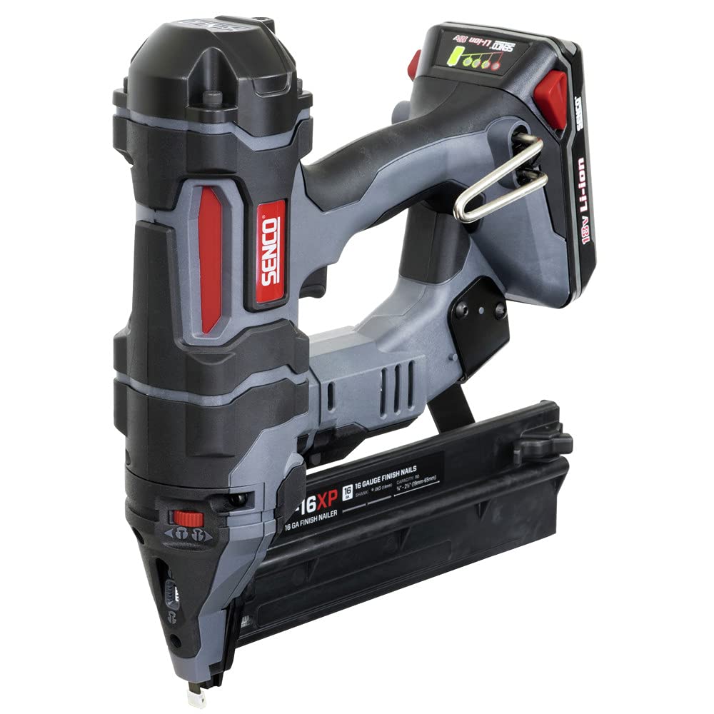 SENCO 10N0001N Fusion F-16XP 18V Lithium-Ion 2-1/2 in. Cordless 16 ga. Straight Finish Nailer (1.5 Ah)