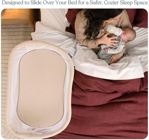 HALO BassiNest Lite - Portable Breathable Baby Bassinet with Mesh Walls & Lowering Wall for Easy Access