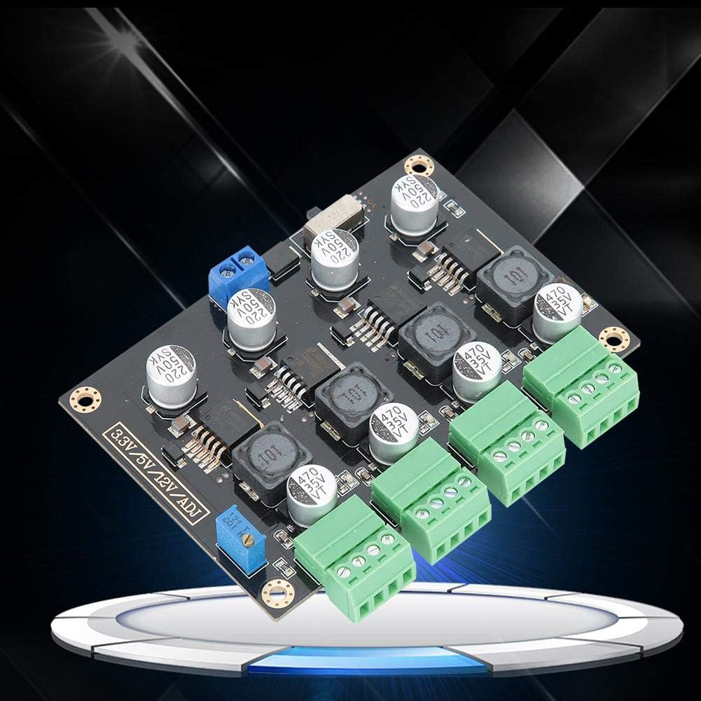 ASHATA 3.3V/5V/12V/ADJ Converter,LM2596 4-Way Multi-Channel Switching Power Supply Module with Adjustable Voltage