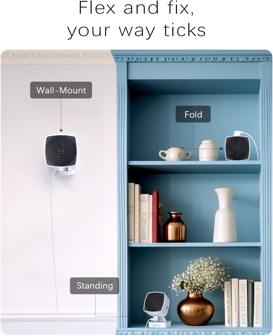 blurams 5G&2.4G, 2K 2-Way Cameras for Home Security Security Camera Indoor, Pet Camera with Phone App, Indoor Camera
