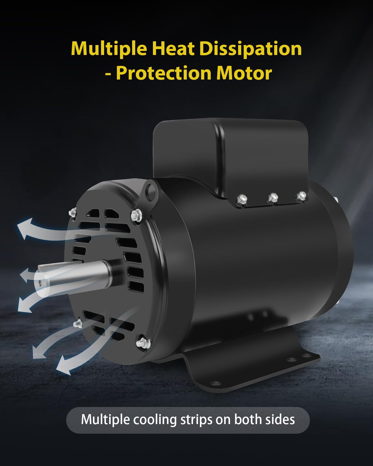 7.5 HP Air Compressor Motor Single Phase 184T Electric Motor 3450RPM 208V-230V 2Pole 1-1/8"Shaft Diameter CW/CCW ODP