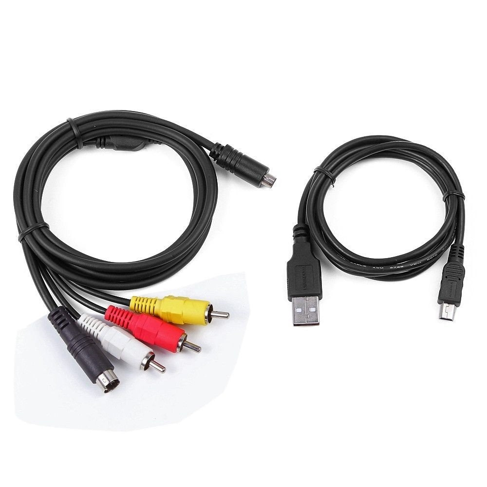 MaxLLTo DCR-SR55/E AV A/V TV Video +USB Data Cable/Cord/Lead for Sony Camcorder Handycam