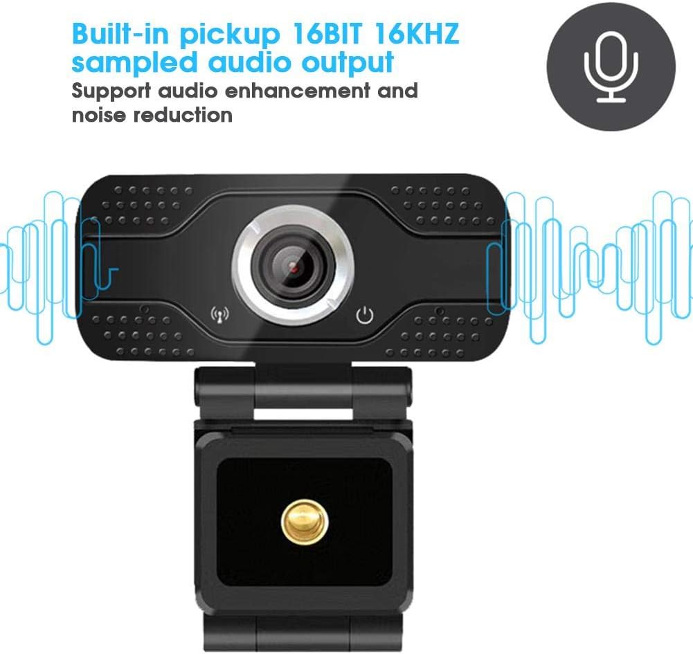 ciciglow 1080P PC Webcam, Desktop Computer Camera USB with Microphone USB Online Class Webcam for Live Streaming, Video