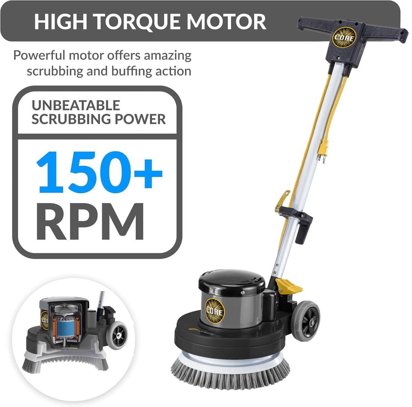 Prolux PLC13 13" Heavy Duty Single Pad Commercial Polisher Floor Buffer Machine Scrubber