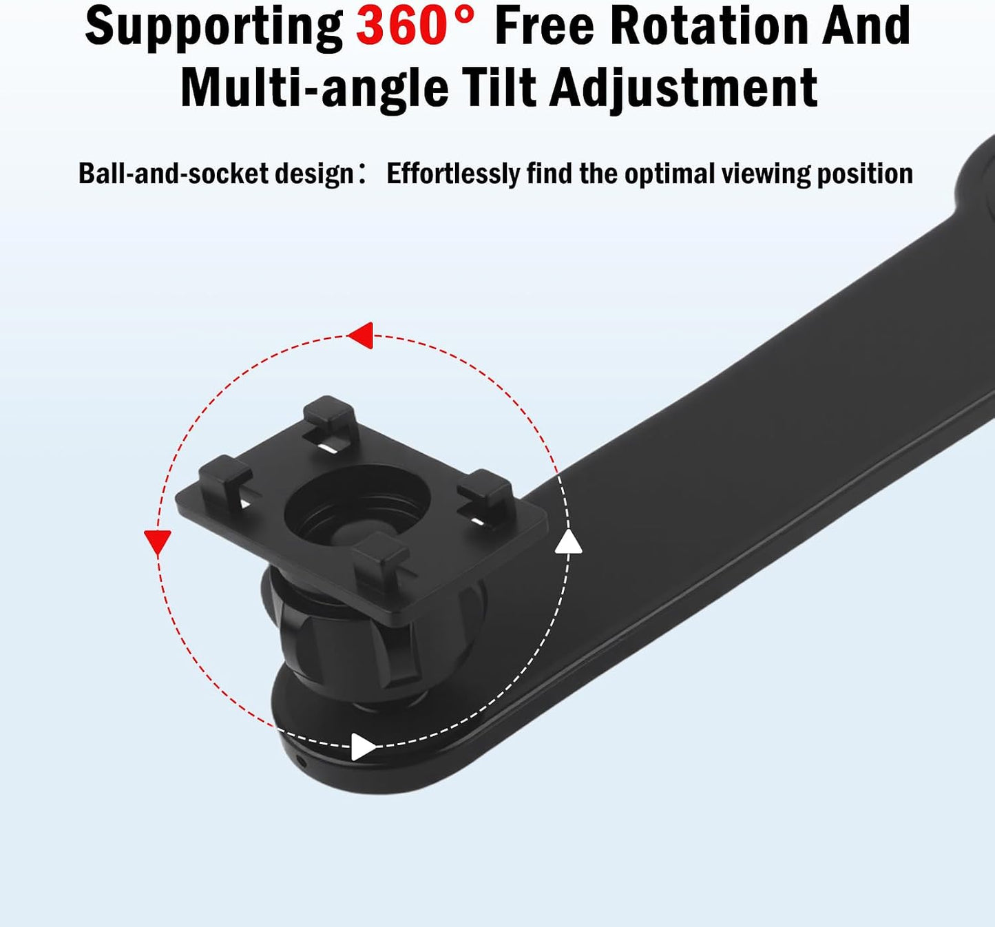 YGDMD 2026 360 New Backup Camera Monitor Mount,Car Backup Camera Mount with Swivel Ball Head & Bendable Arm,Strong