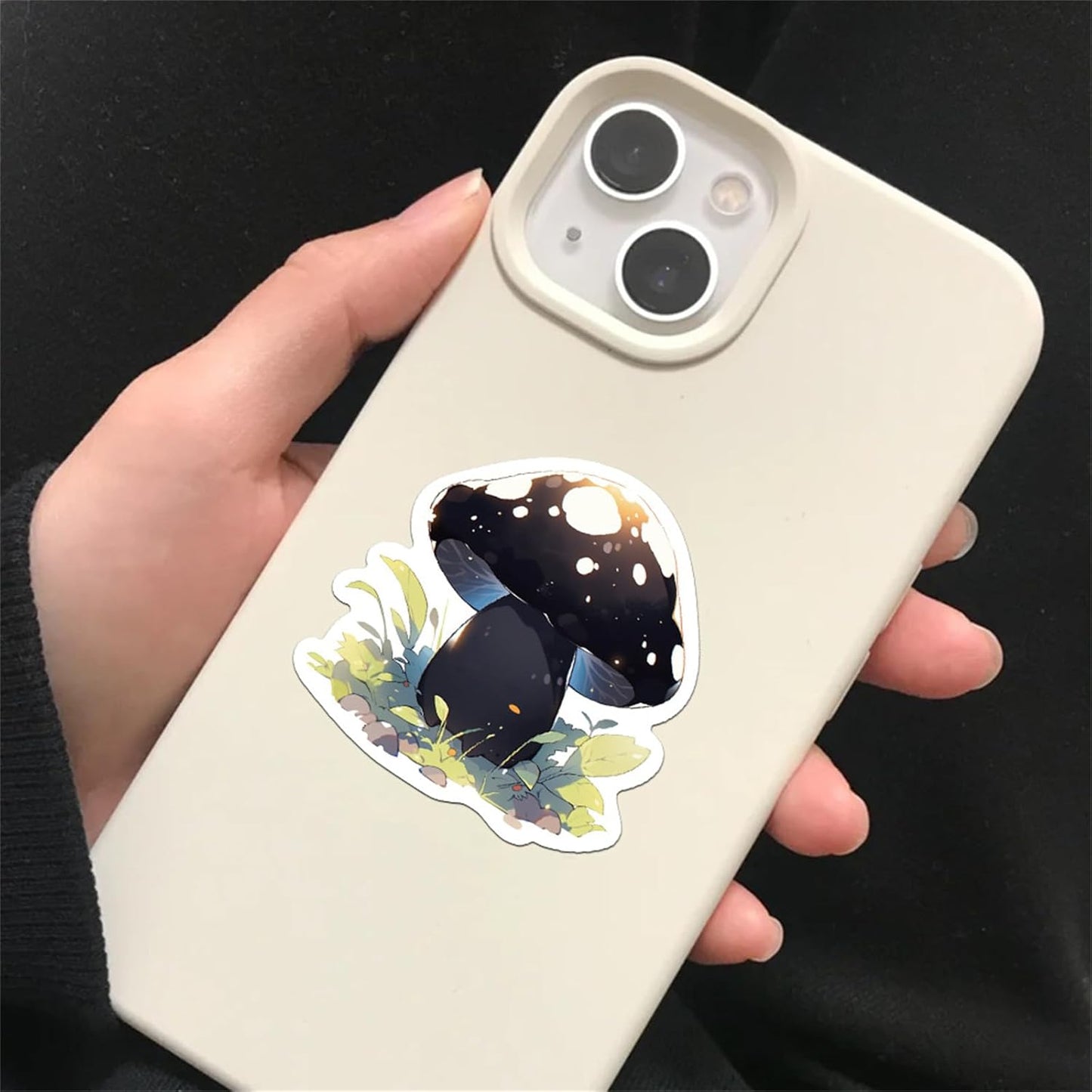 LIXIUDU 50 Pack Pcs Mushroom Cartoon Stickers for Kids Teens Adults Chanterelle Aesthetic Vinyl Decal Water Bottle